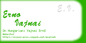 erno vajnai business card